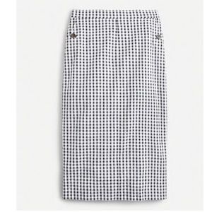 Pencil skirt in gingham seersucker